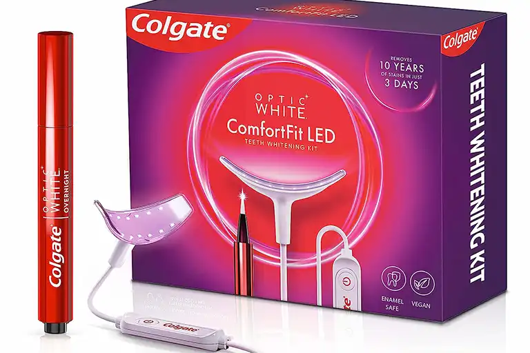 Colgate optic white comfortfit led teeth whitening kit