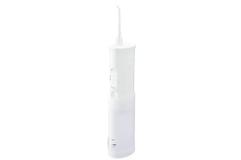 Panasonic EW-DJ10-W Portable Water Flosser Battery-Operated Oral Irrigator with Collapsible Design for Travel